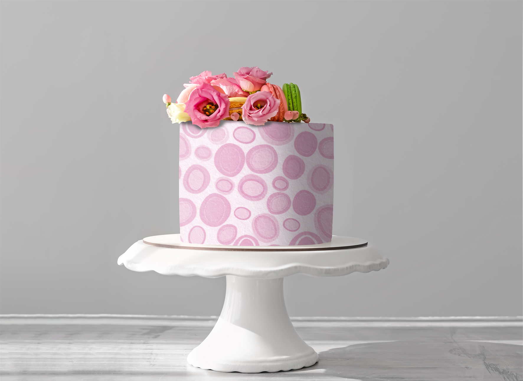 Deko Fondant | Rosa Kreise