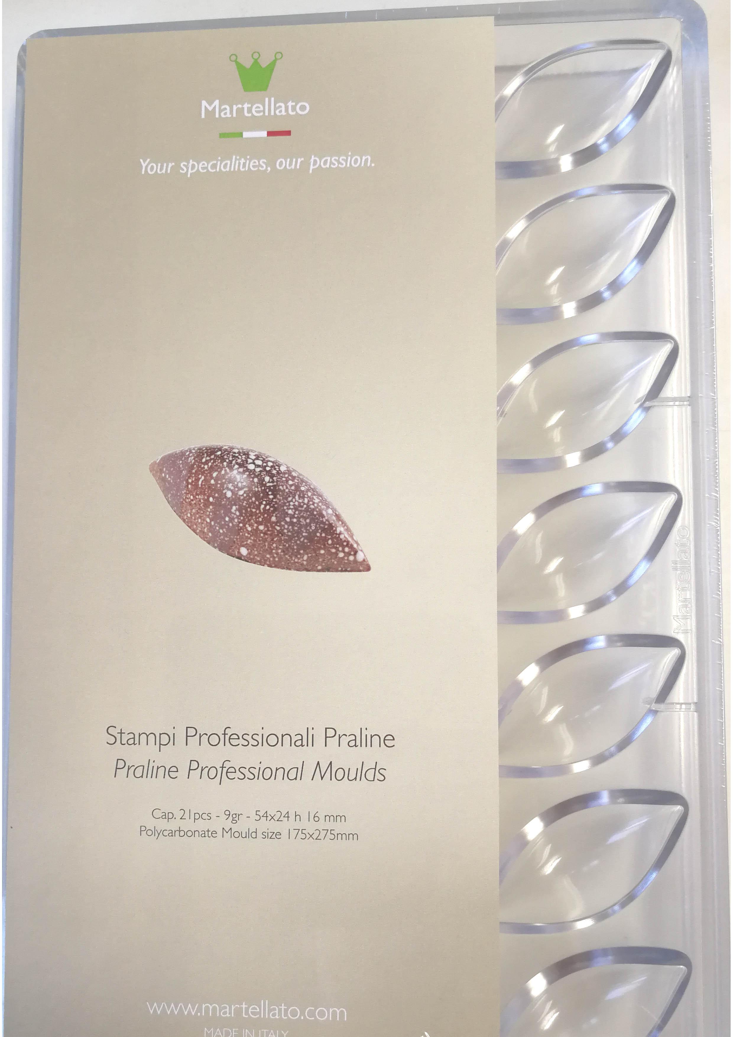 Martellato Polycarbonat MA1012 Profi Gussform Tropfen für Pralinen