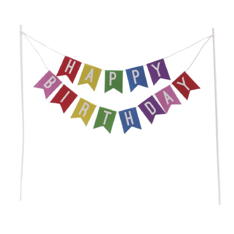 Cake Topper - Happy Birthday Wimpelkette