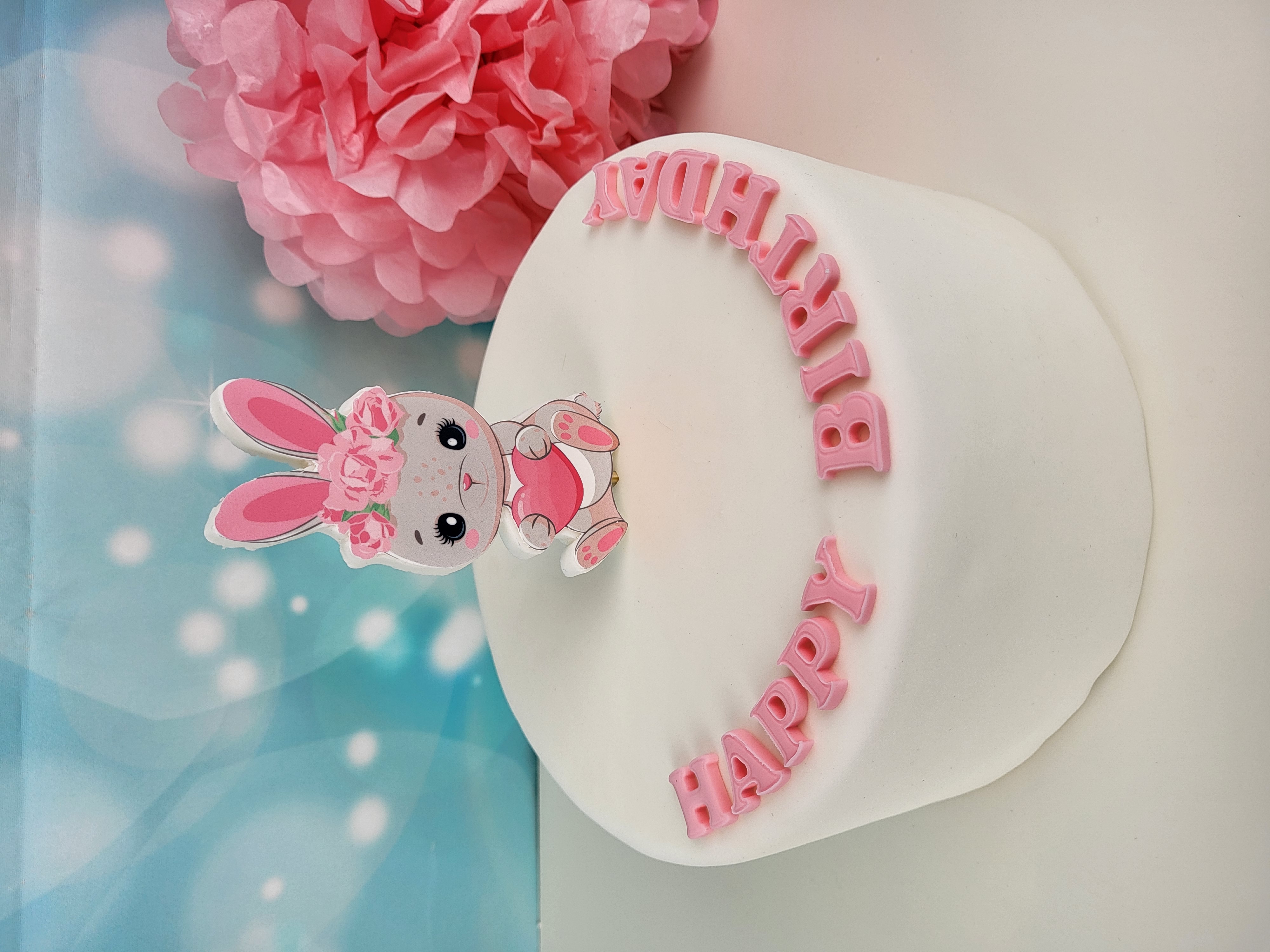Cake Topper Hase rosa