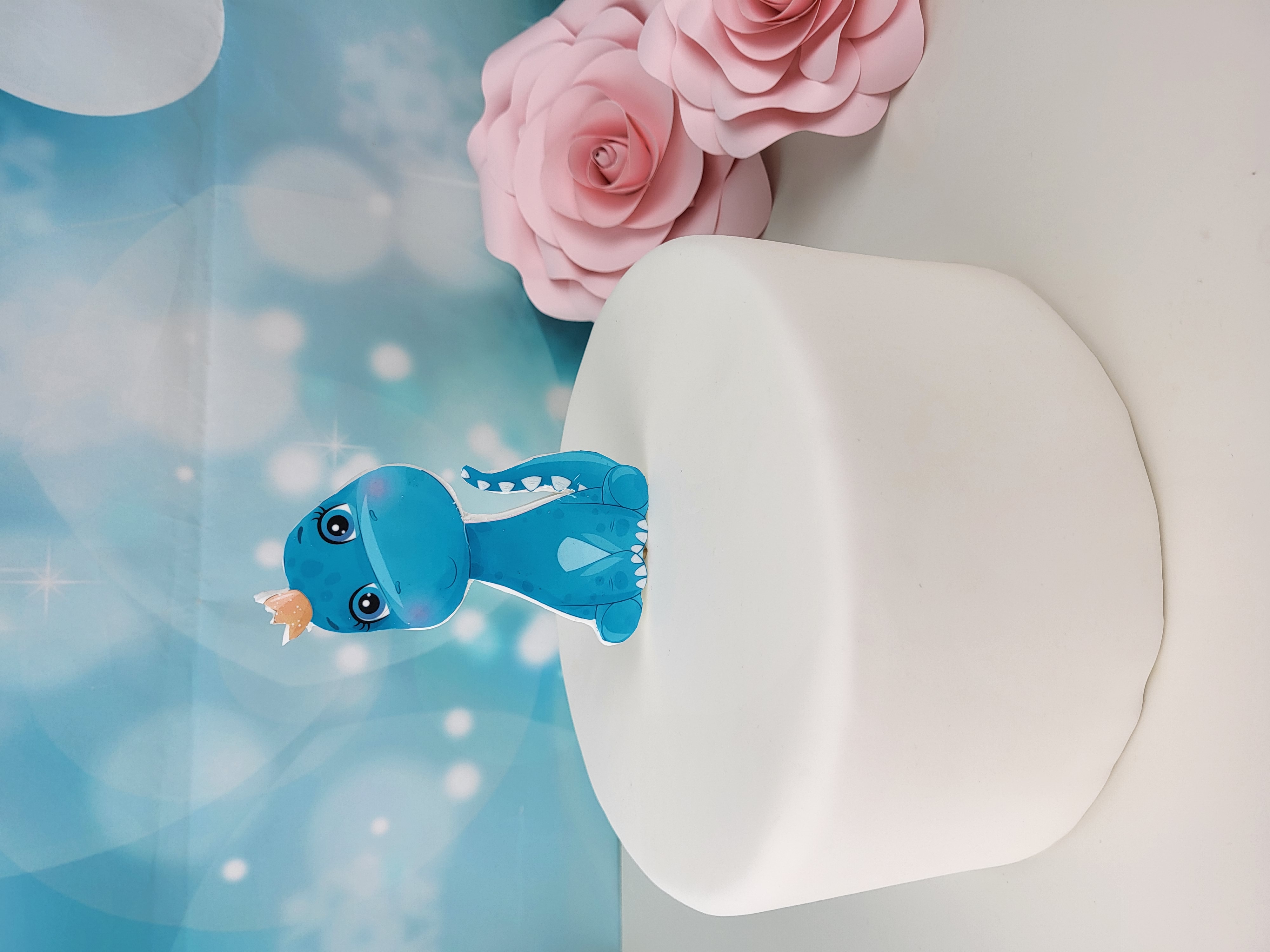 Cake Topper Dino mit Krone