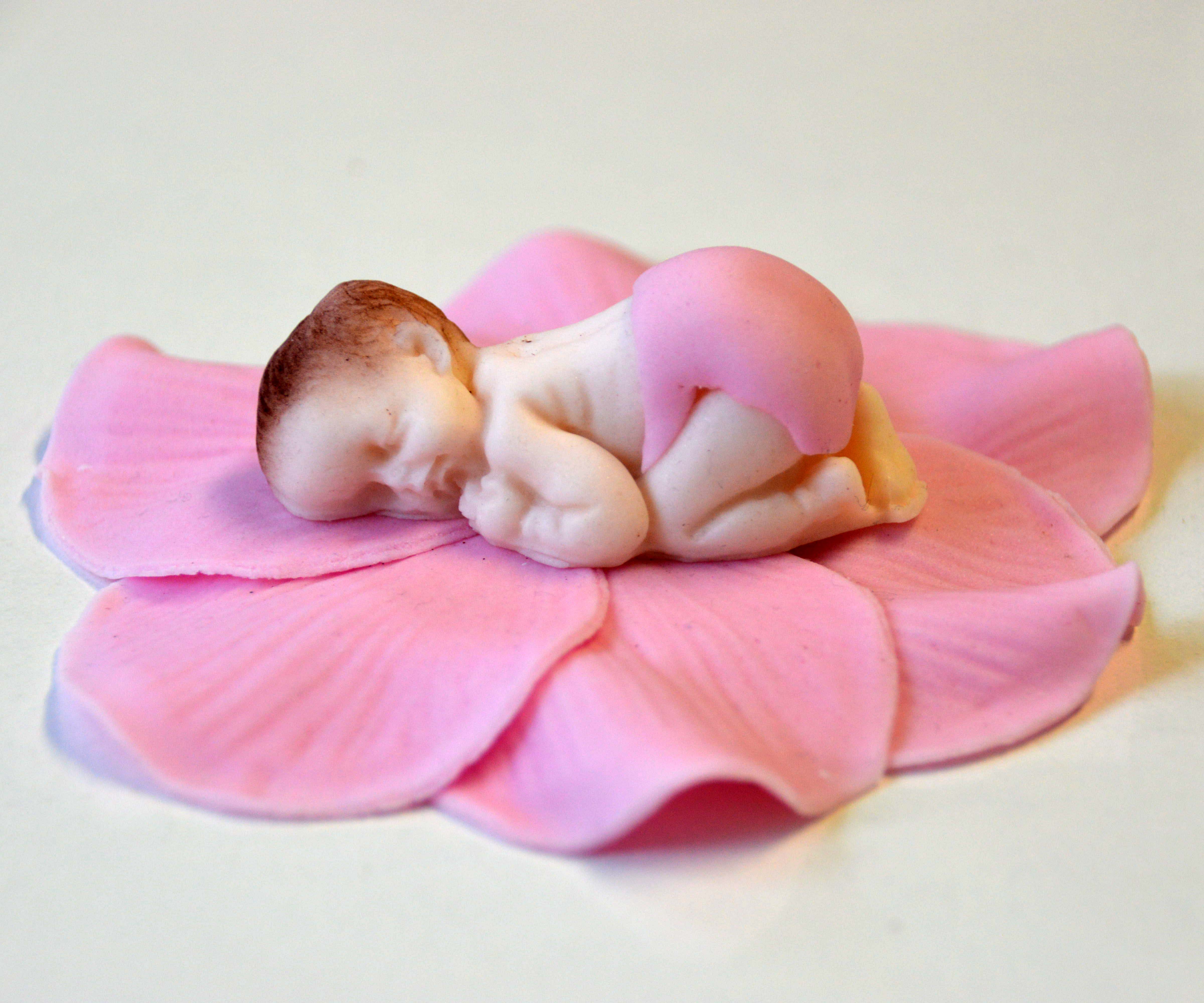 Zuckerfigur Baby rosa