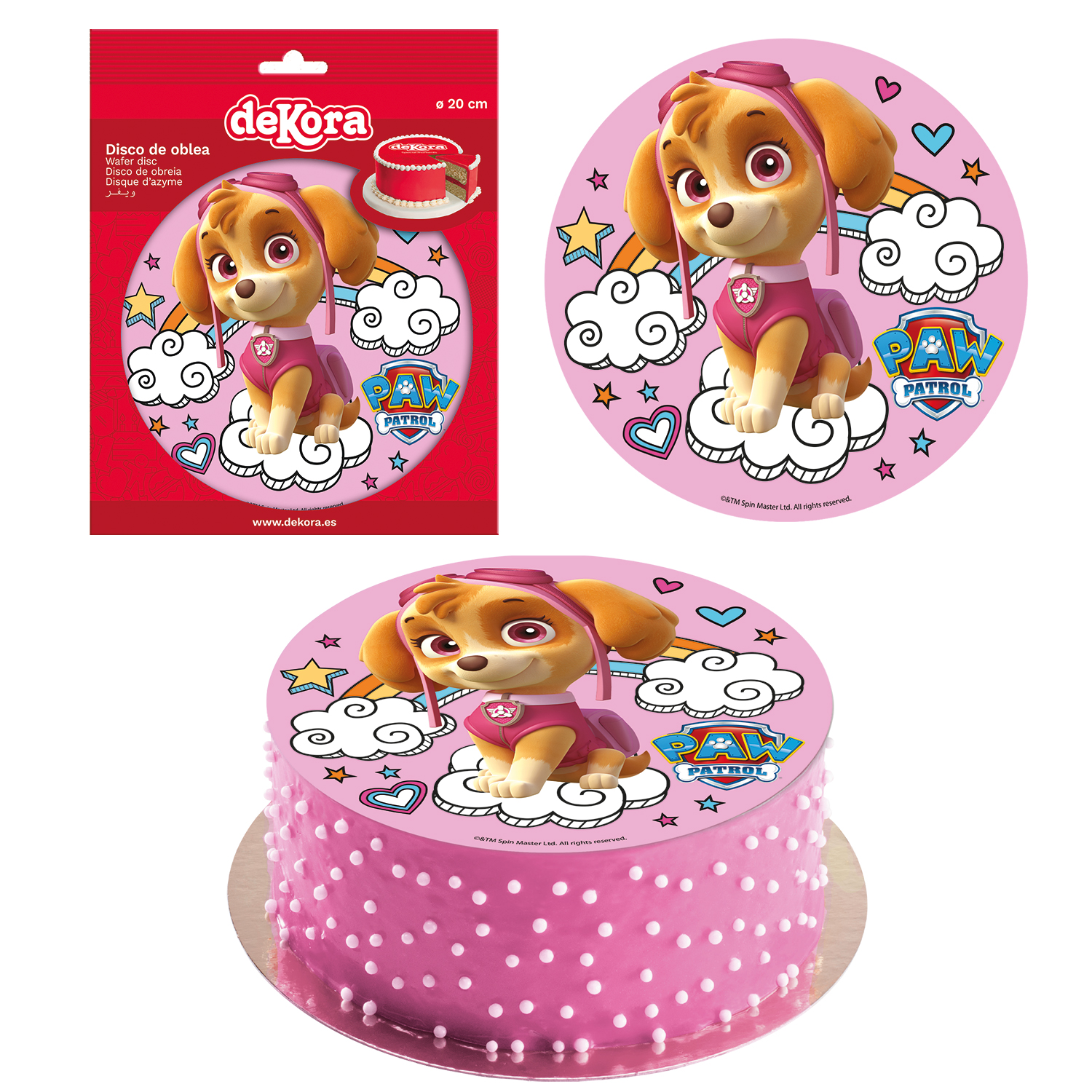 Paw Patrol Skye Tortenbild Oblate 20 cm